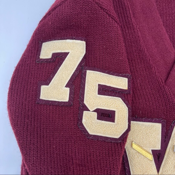 Vintage 60s Bristol Products Acrylic Letterman Sweater Letter W Pins Cheerleader - Picture 4 of 5